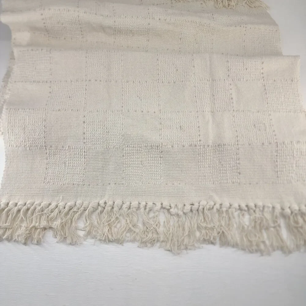 NWOT Boho Tassel Rug Large Cream 95 In x 32 In‎ Area Rug Bathroom Bedroom Entry